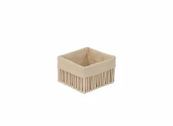 Opbergmand Solea set van 2 - geweven touw & katoen - beige