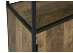 Opbergrek Lucho 100x40x180cm - mango massief - naturel & zwart