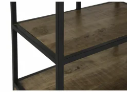 Opbergrek Lucho 100x40x180cm - mango massief - naturel & zwart