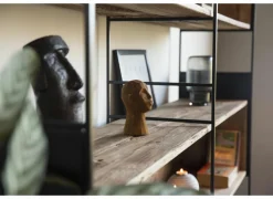 Opbergrek Opium  180,5x35x190cm - gerecycleerd den massief - naturel & zwart