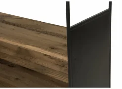 Opbergrek Opium  180,5x35x190cm - gerecycleerd den massief - naturel & zwart