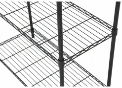 Opbergrek Quinn 90x40x182cm - metaal - zwart