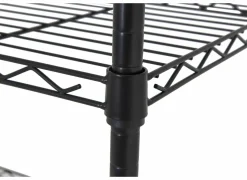 Opbergrek Quinn 90x40x182cm - metaal - zwart