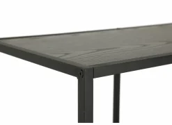 Opbergrek Tower 114x30x185cm - melamine - mat zwart