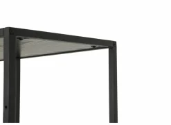 Opbergrek Tower 114x30x185cm - melamine - mat zwart