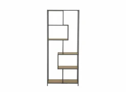 Opbergrek Tower 77x35x185cm - melamine &  metaal - eik