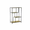 Opbergrek Tower 77x35x114cm - melamine & metaal - wild oak