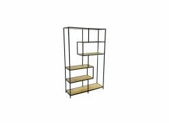 Opbergrek Tower 114x30x185cm - melamine & metaal - wild oak