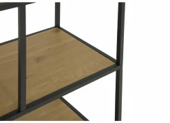 Opbergrek Tower 114x30x185cm - melamine & metaal - wild oak