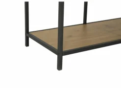 Opbergrek Tower 114x30x185cm - melamine & metaal - wild oak