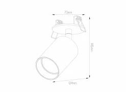 Opbouwspot GU10 - aluminium - wit
