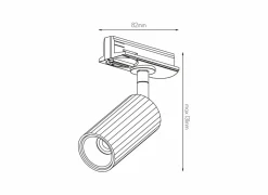 Opbouwspot GU10 - aluminium - wit