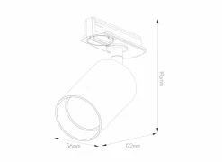 Opbouwspot GU10 - aluminium - wit