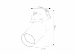 Opbouwspot GU10 - aluminium - zwart