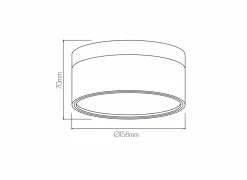 Opbouwspot 24W Ø15,8cm - aluminium - zwart & brons