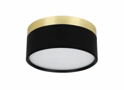 Opbouwspot 24W Ø15,8cm - aluminium - zwart & goud