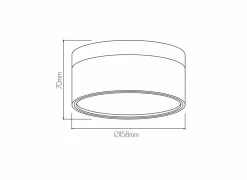 Opbouwspot 24W Ø15,8cm - aluminium - zwart & goud