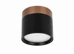 Opbouwspot 7W Ø7,5cm - aluminium - zwart & brons