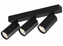 Opbouwspot 3xGU10 - aluminium - zwart