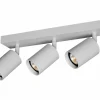 Opbouwspot 3xGU10 - aluminium - wit