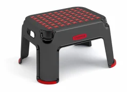 Opstapje Premium 43x36x24cm - kunststof - antraciet/rood