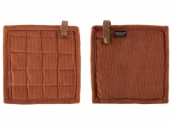 Tiseco Pannenlap Velmar 20x20cm - katoen & polyester - cognac
