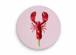 Pannenonderzetter Kreeft Ø18cm - stoneware - roze