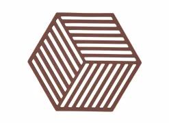 Pannenonderzetter 16x14cm - silicone - burgundy