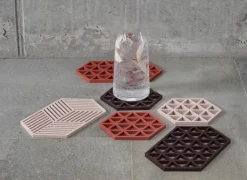 Pannenonderzetter 16x14cm - silicone - burned red