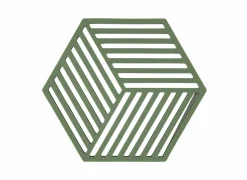 Pannenonderzetter 16x14cm - silicone - grass