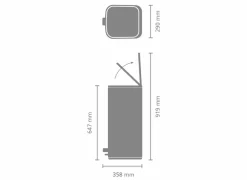 Brabantia Pedaalemmer Bo 30L - staal - soft beige