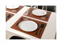 Placemat Troja 33x45cm - lederlook - caramel