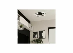 Plafondlamp Amandolo 40x20cm 17W LED aluminium zwart