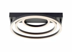 Brilliant Plafondlamp Pedley 37x38cm - kunststof & aluminium - zwart