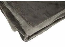 Plaid Kruisem 150x200cm - microvezel - grijs & pastel