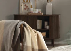 Plaid Lava Light 150x200cm - polyester & katoen - beige