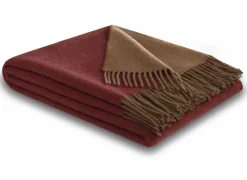 Plaid Pepper-Cashew 150x200cm - kasjmier & wol - rood & bruin