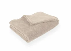 Tiseco Plaid Pippa 150x200cm - flanel - taupe