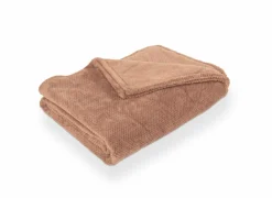 Tiseco Plaid Pippa 150x200cm - flanel - mokka