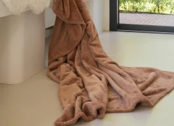 Tiseco Plaid Pippa 150x200cm - flanel - mokka