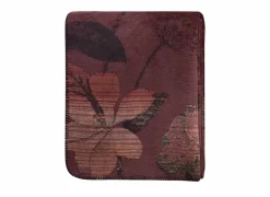 Plaid Velvet Bloom 150x200cm - polyester & katoen - rood