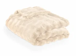 Tiseco Plaid Wave 150x200cm - polyester - ivoor