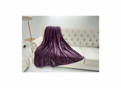 Plaid 130x160cm microvezel aubergine