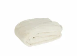 Plaid Yucatan 140x180cm - fluweel - ivory