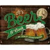 Plakkaat Beer O'Clock 15x20cm - metaal - meerkleurig