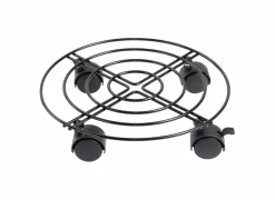 Plantenroller Ø28,4cm - metaal - zwart