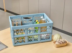 Plooibox 53x27,5x37cm - kunststof - blauw & groen