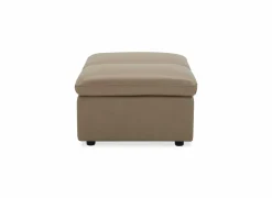 Poef Back 102x71x44cm - natuurleder - camel met opbergruimte