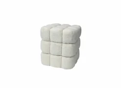 Poef Chimera 36x36x38,5cm - bouclé- creme
