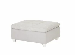 Poef Genua 103x82x48cm - stof - grijs